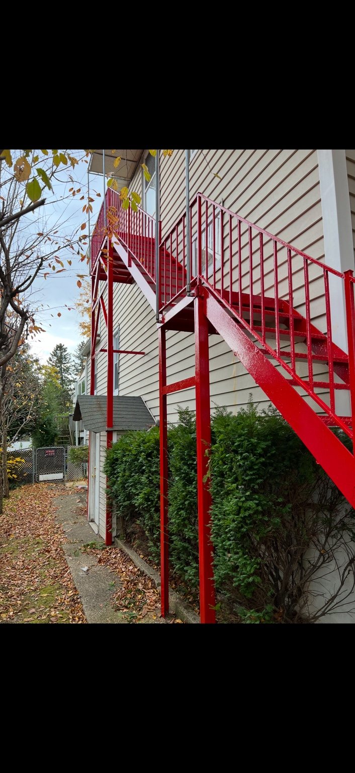 Exterior Metal Stairway — Color My World Painting project photo 2