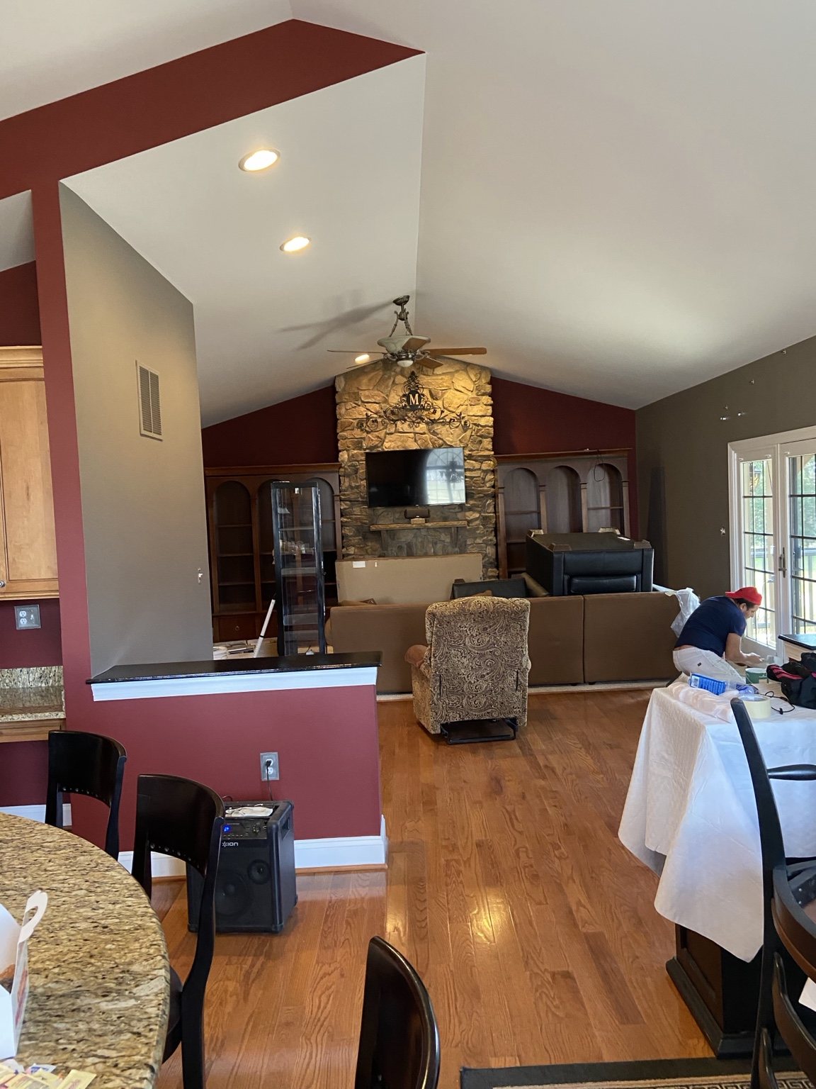 Great Room & Kitchen Repaint — Color My World Painting project photo 2