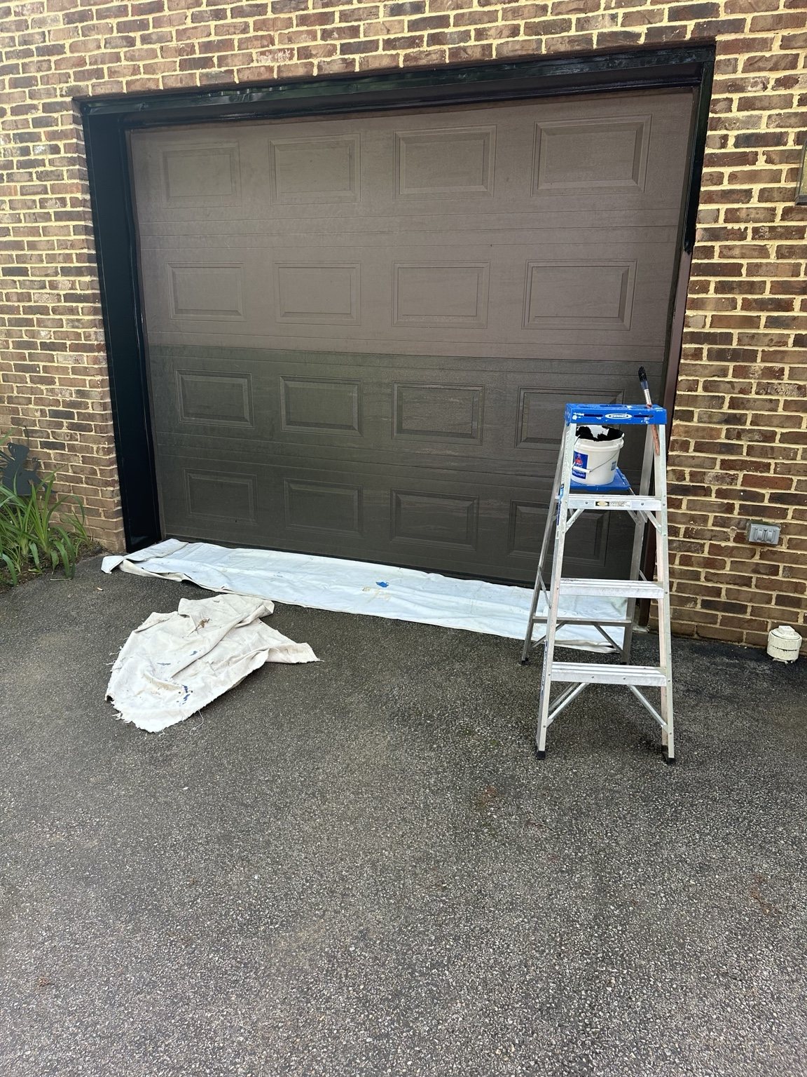 Garage Door Refinishing — Color My World Painting project photo 3