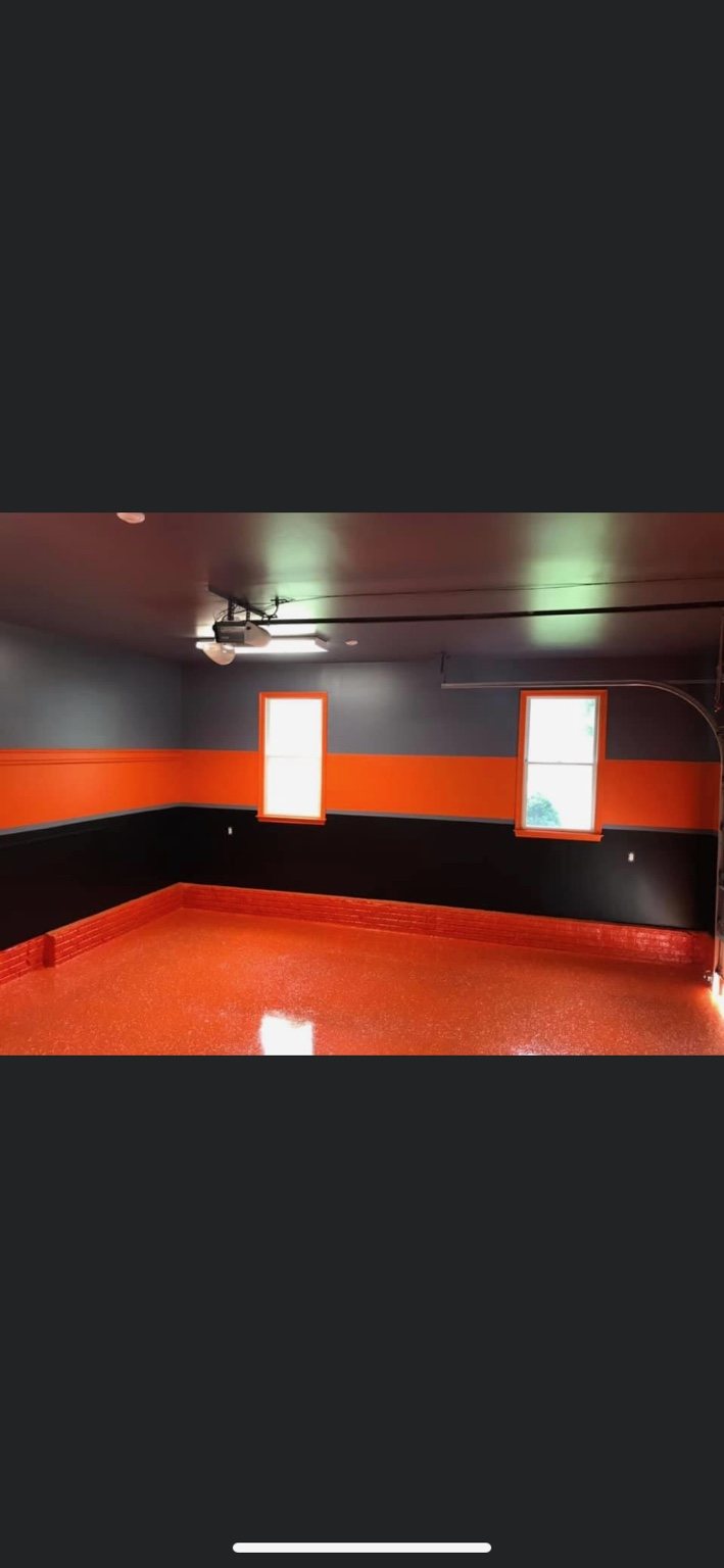 Custom Themed Garage Epoxy Floor — Color My World Painting project photo 4