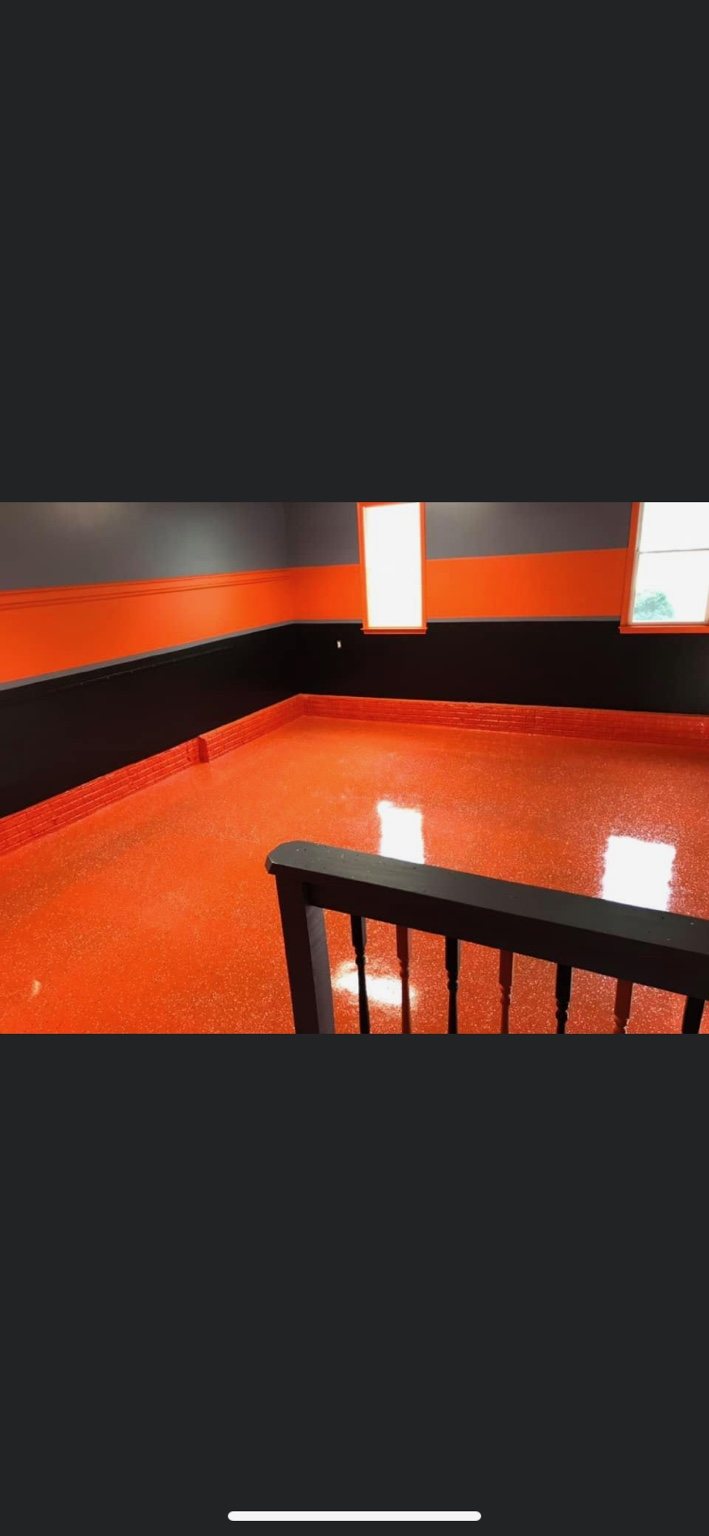 Custom Themed Garage Epoxy Floor — Color My World Painting project photo 3