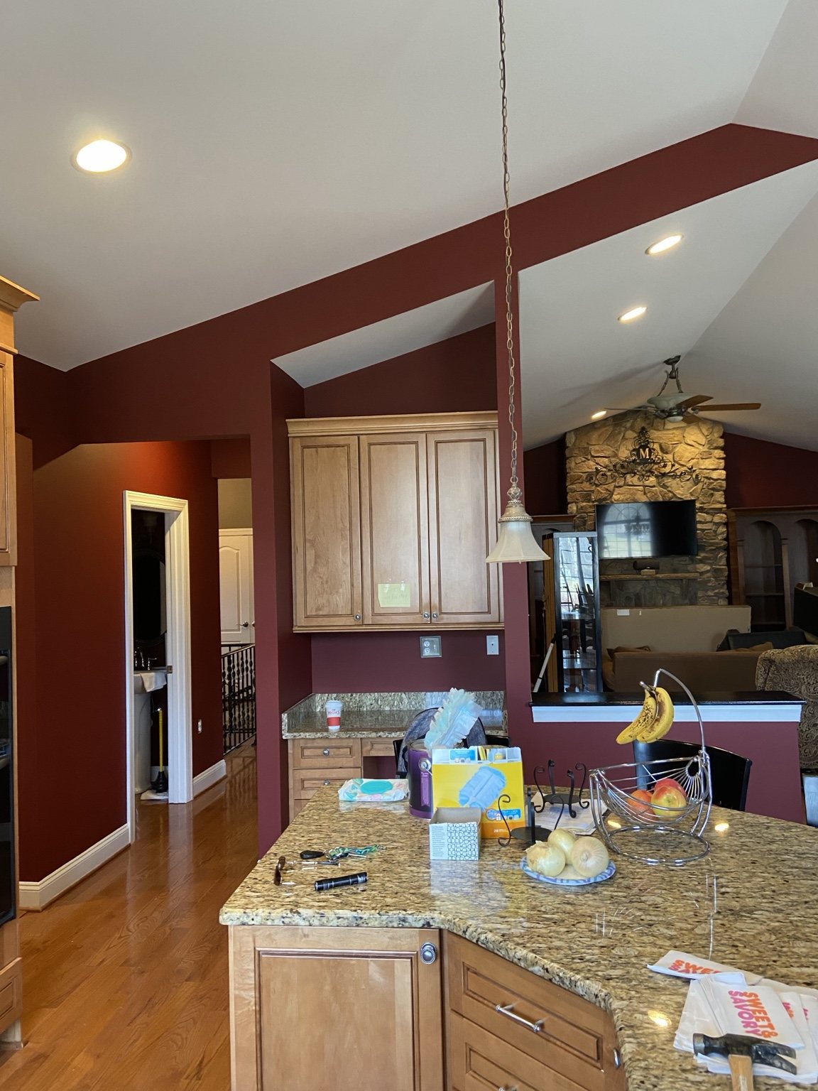Great Room & Kitchen Repaint — Color My World Painting project photo 1