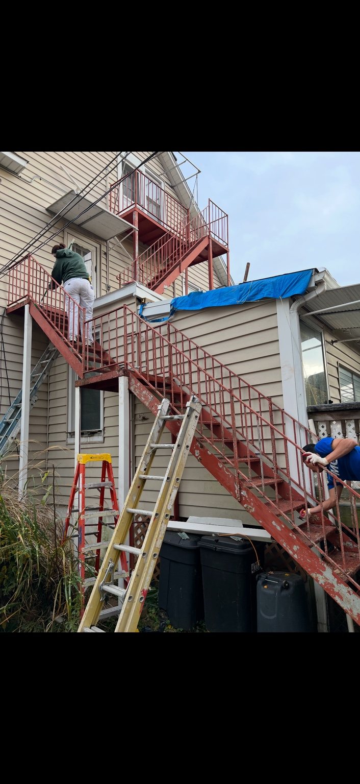 Exterior Metal Stairway — Color My World Painting project photo 3