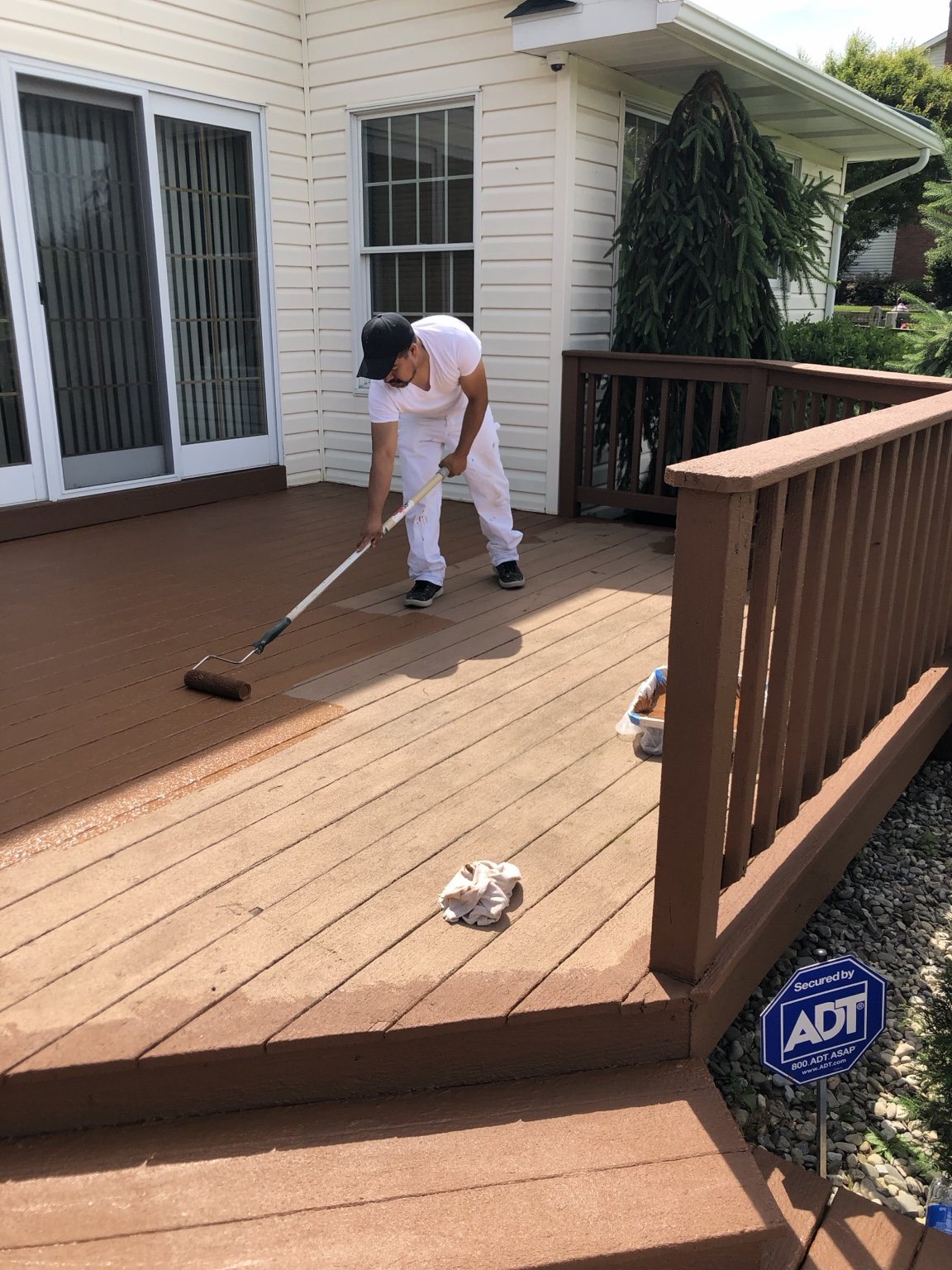 Deck Staining project by Color My World Painting in Maryland